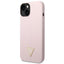 Guess silikoninis dėklas iPhone 14 Plus – violetinis