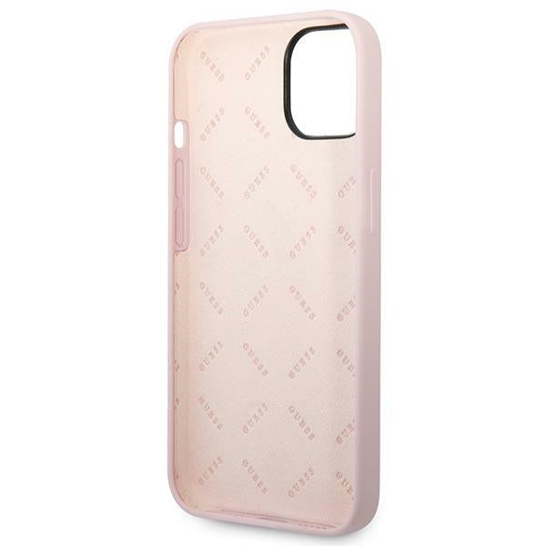 Guess silikoninis dėklas iPhone 14 Plus – violetinis