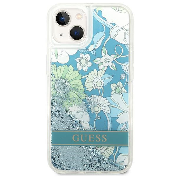 Guess dėklas iPhone 14 – žalias, gėlių motyvas