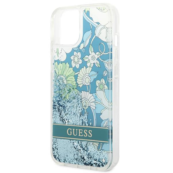 Guess dėklas iPhone 14 – žalias, gėlių motyvas