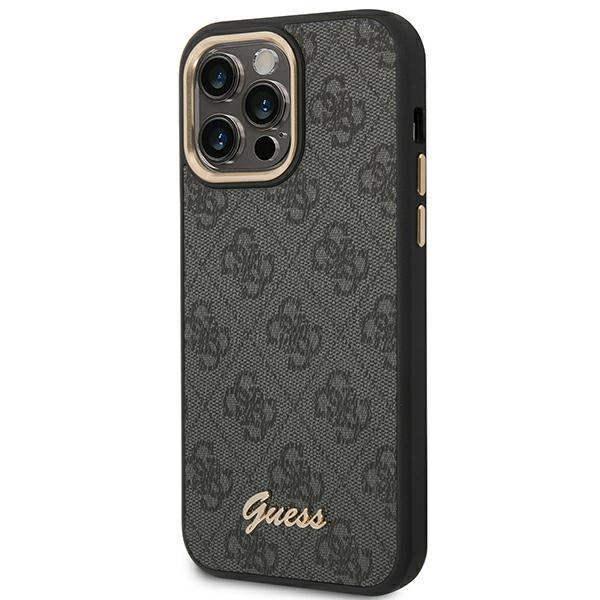 Guess dėklas iPhone 14 Pro Max – juodas, 4G Vintage