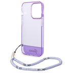 Guess skaidrus dėklas iPhone 14 Pro Max – violetinis