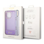 Guess skaidrus dėklas iPhone 14 Pro Max – violetinis