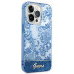 Guess dėklas iPhone 14 Pro Max – mėlynas, Porcelain