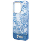 Guess dėklas iPhone 14 Pro Max – mėlynas, Porcelain