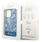 Guess dėklas iPhone 14 Pro Max – mėlynas, Porcelain