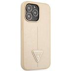 Guess dėklas iPhone 14 Pro Max – smėlio spalvos