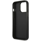 Guess Saffiano Triangle dėklas iPhone 14 Pro Max – sidabrinis