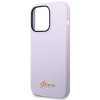 Guess silikoninis dėklas iPhone 14 Pro Max – violetinis