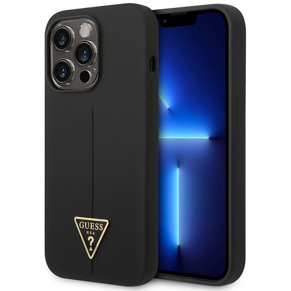 Guess silikoninis dėklas iPhone 14 Pro Max – juodas