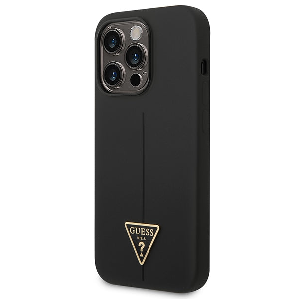 Guess silikoninis dėklas iPhone 14 Pro Max – juodas