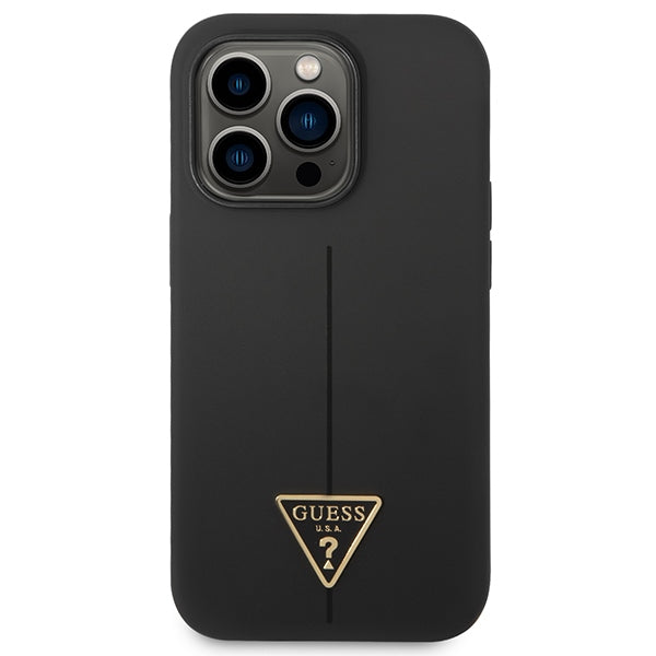 Guess silikoninis dėklas iPhone 14 Pro Max – juodas