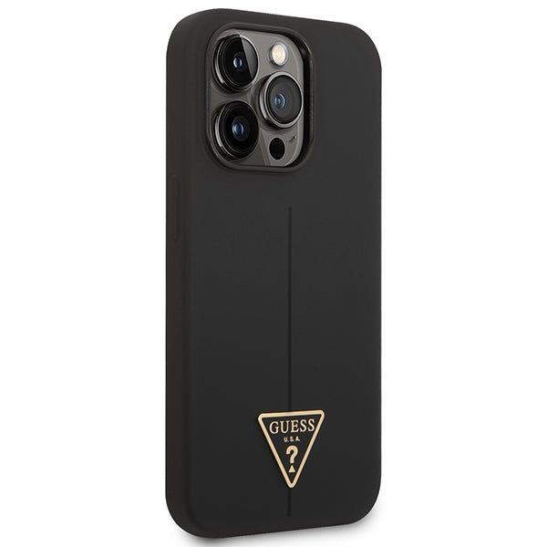 Guess silikoninis dėklas iPhone 14 Pro Max – juodas