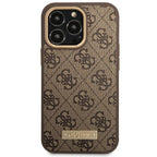 Guess MagSafe dėklas iPhone 14 Pro – rudas