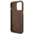 Guess MagSafe dėklas iPhone 14 Pro – rudas