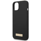 Guess MagSafe silikoninis dėklas iPhone 14 Plus – juodas