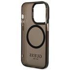 Guess MagSafe dėklas iPhone 14 Pro Max – juodas/auksinis