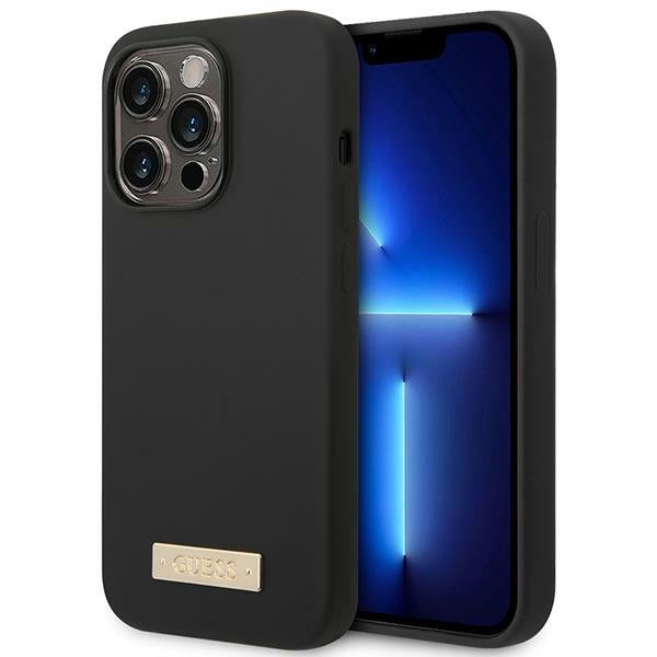 Guess MagSafe silikoninis dėklas iPhone 14 Pro Max – juodas -- iPhone 14 Pro Max