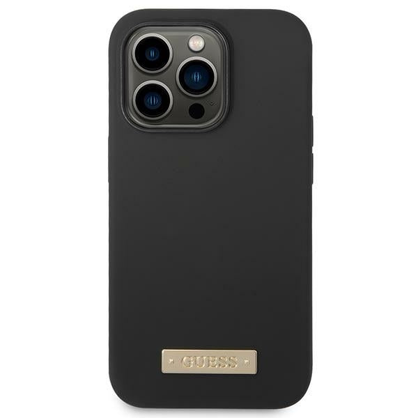 Guess MagSafe silikoninis dėklas iPhone 14 Pro Max – juodas -- iPhone 14 Pro Max