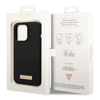 Guess MagSafe silikoninis dėklas iPhone 14 Pro Max – juodas -- iPhone 14 Pro Max