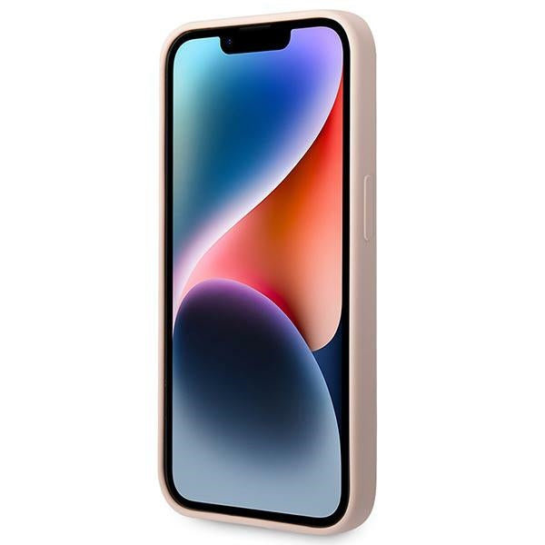 Guess silikoninis MagSafe dėklas iPhone 14 Pro Max – rožinis