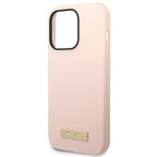 Guess silikoninis MagSafe dėklas iPhone 14 Pro Max – rožinis