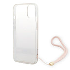 Guess 4G Print Strap dėklas iPhone 14 Plus – rožinis