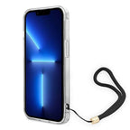 Guess 4G Print Strap dėklas iPhone 14 Plus – rudas