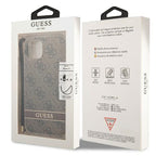 Guess 4G Print Strap dėklas iPhone 14 Plus – rudas