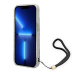 Guess Flower Strap dėklas iPhone 14 Plus – mėlynas
