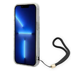 Guess Flower Strap dėklas iPhone 14 – mėlynas