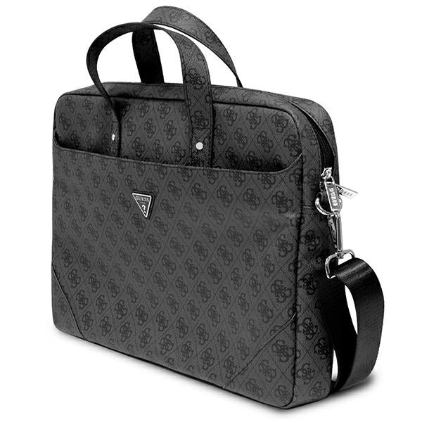 Guess Saffiano 4G Triangle Logo krepšys 16'' nešiojamajam kompiuteriui - juodas -- Laptop Bags