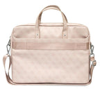Guess Saffiano 4G Triangle Logo krepšys 16'' nešiojamajam kompiuteriui - rožinis -- Laptop Bags