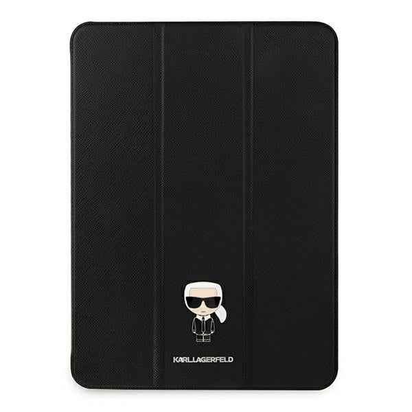 Karl Lagerfeld Saffiano Ikonic Karl dėklas, skirtas iPad 11" Pro 2021 - juodas