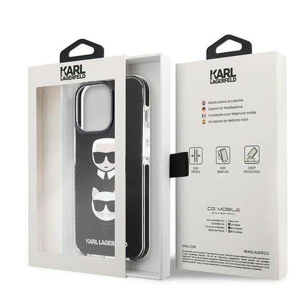 Karl Lagerfeld kietas dėklas iPhone 13 / 13 Pro – juodas