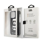 Karl Lagerfeld kietas dėklas iPhone 13 / 13 Pro – juodas