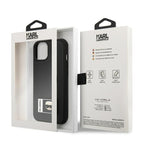 Karl Lagerfeld Ikonik Patch dėklas iPhone 13 mini – juodas