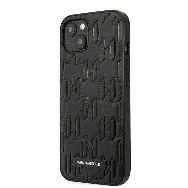 Karl Lagerfeld Monogram Plaque dėklas iPhone 13 mini – juodas