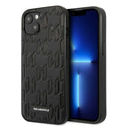 Karl Lagerfeld Monogram Plaque dėklas iPhone 13 mini – juodas