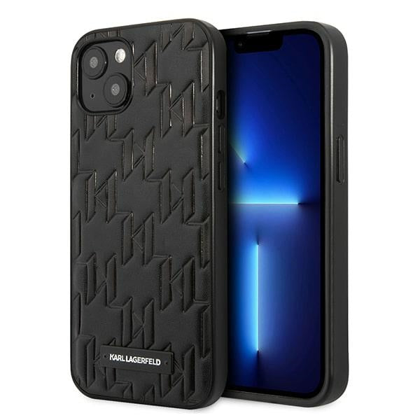 Karl Lagerfeld Monogram Plaque dėklas iPhone 13 mini – juodas