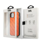 Karl Lagerfeld dėklas iPhone 13 mini – oranžinis