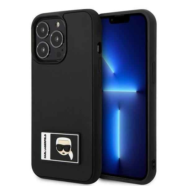 Karl Lagerfeld Ikonik Patch dėklas iPhone 13 Pro Max – juodas