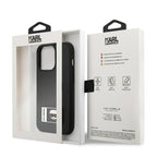 Karl Lagerfeld Ikonik Patch dėklas iPhone 13 Pro Max – juodas