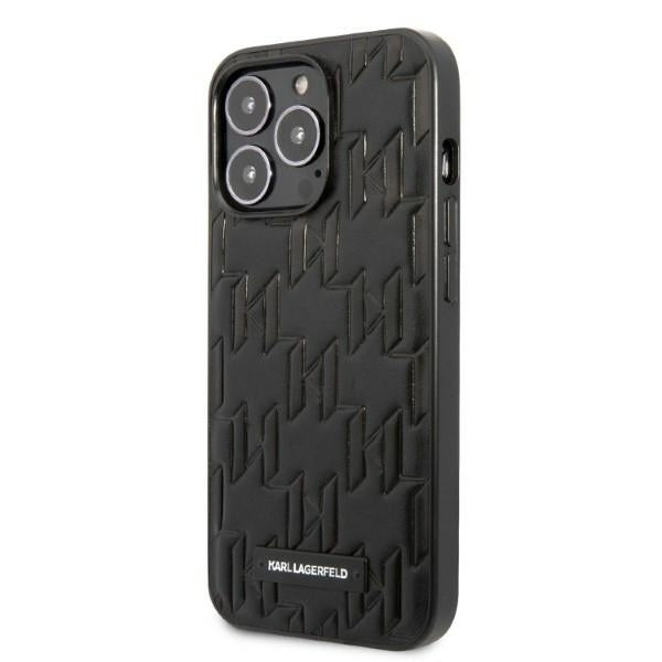 Karl Lagerfeld Monogram Plaque dėklas iPhone 13 Pro Max – juodas