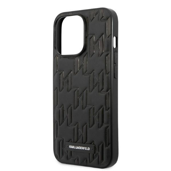 Karl Lagerfeld Monogram Plaque dėklas iPhone 13 Pro Max – juodas