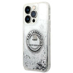 Karl Lagerfeld dėklas iPhone 14 Pro – sidabrinis