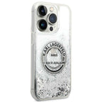 Karl Lagerfeld dėklas iPhone 14 Pro – sidabrinis