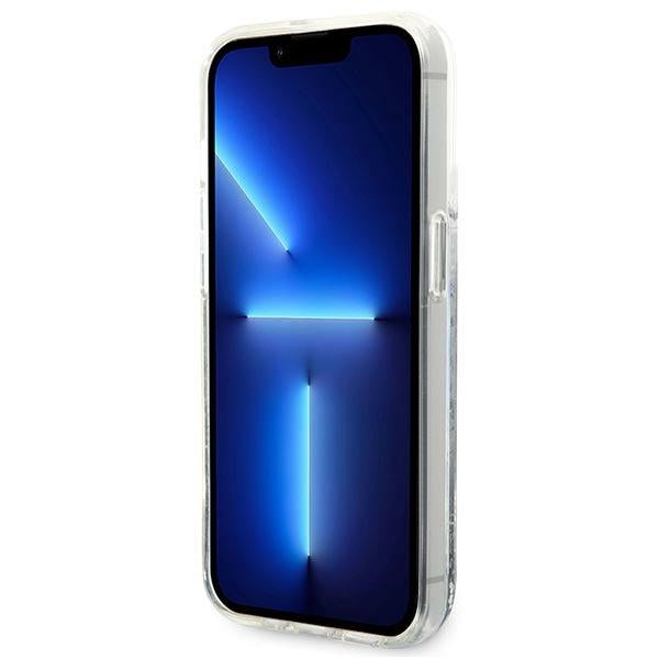 Karl Lagerfeld dėklas iPhone 14 Pro – sidabrinis