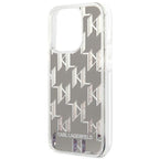 Karl Lagerfeld Liquid Glitter dėklas iPhone 14 Pro – sidabrinis -- iPhone 14 Pro