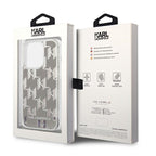 Karl Lagerfeld Liquid Glitter dėklas iPhone 14 Pro – sidabrinis -- iPhone 14 Pro